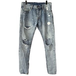 Fear of God x Fourth Collection Selvedge Indigo Distressed Jeans size 30x32